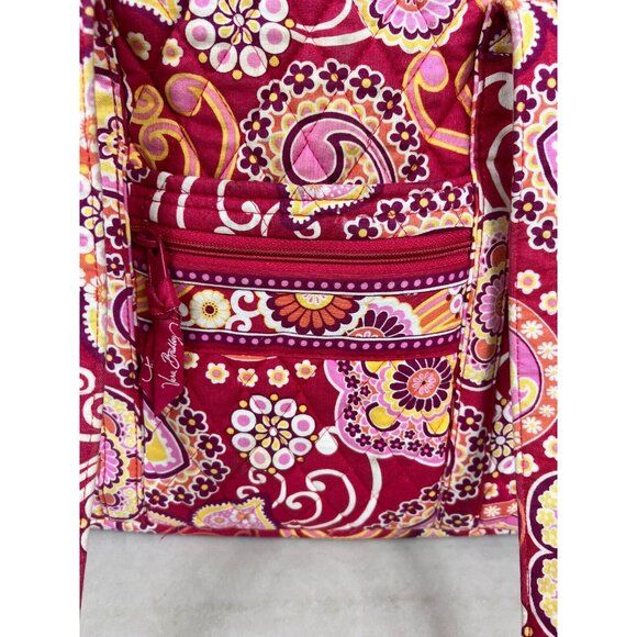 Vera Bradley Pink Floral‎ Paisley Double Handle Tote Back Size 11.5"x14.5"x4.5" - Picture 3 of 9
